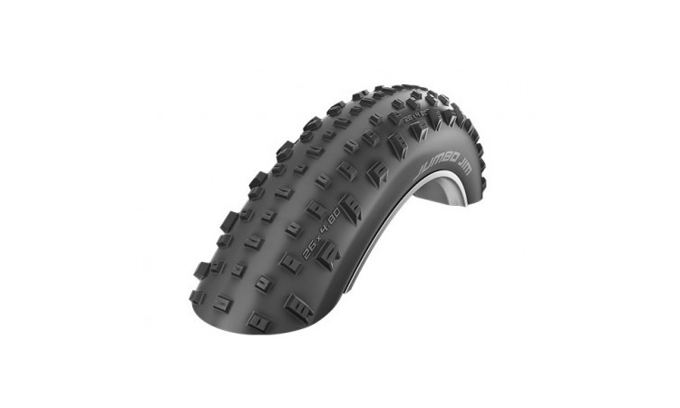 Фотография Покрышка Schwalbe 26x4.00 (100-559) JUMBO JIM EVO HS466 LiteSkin Folding B/B-SK PSC 127EPI EK black