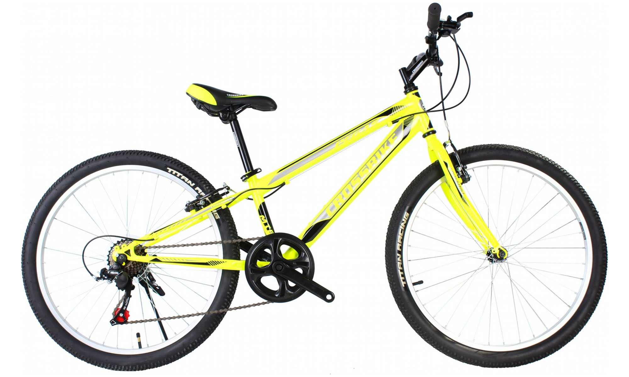 CrossBike Pegas 24 Велосипед 24 ", XXS розмір, кадр 11", 2021, неонова жовто-чорно-сіра сіла 