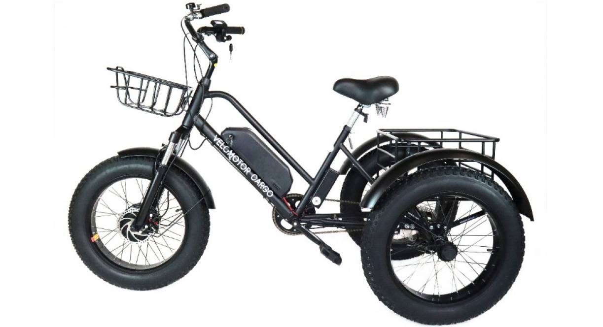 Фотографія Триколісний електровелосипед VELOMOTOR CARGO 500W 36V 18Ah чорний 3