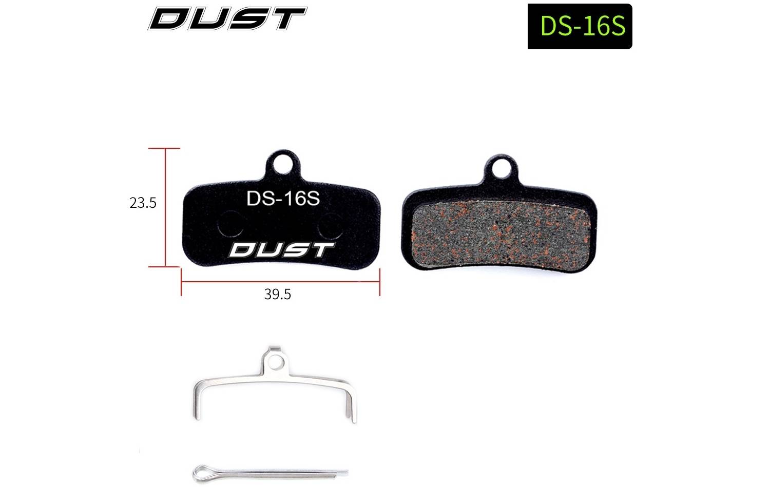 Фотография Колодки тормозные disc полуметалл DUST DS-16-1 SAINT M810, 820 ZEE M640