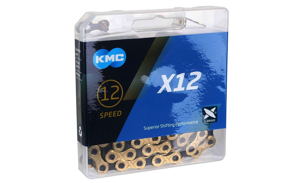 Цепь KMC X12 Silver/Black 12 скоростей 126 звеньев серебристый/черный + замок 2