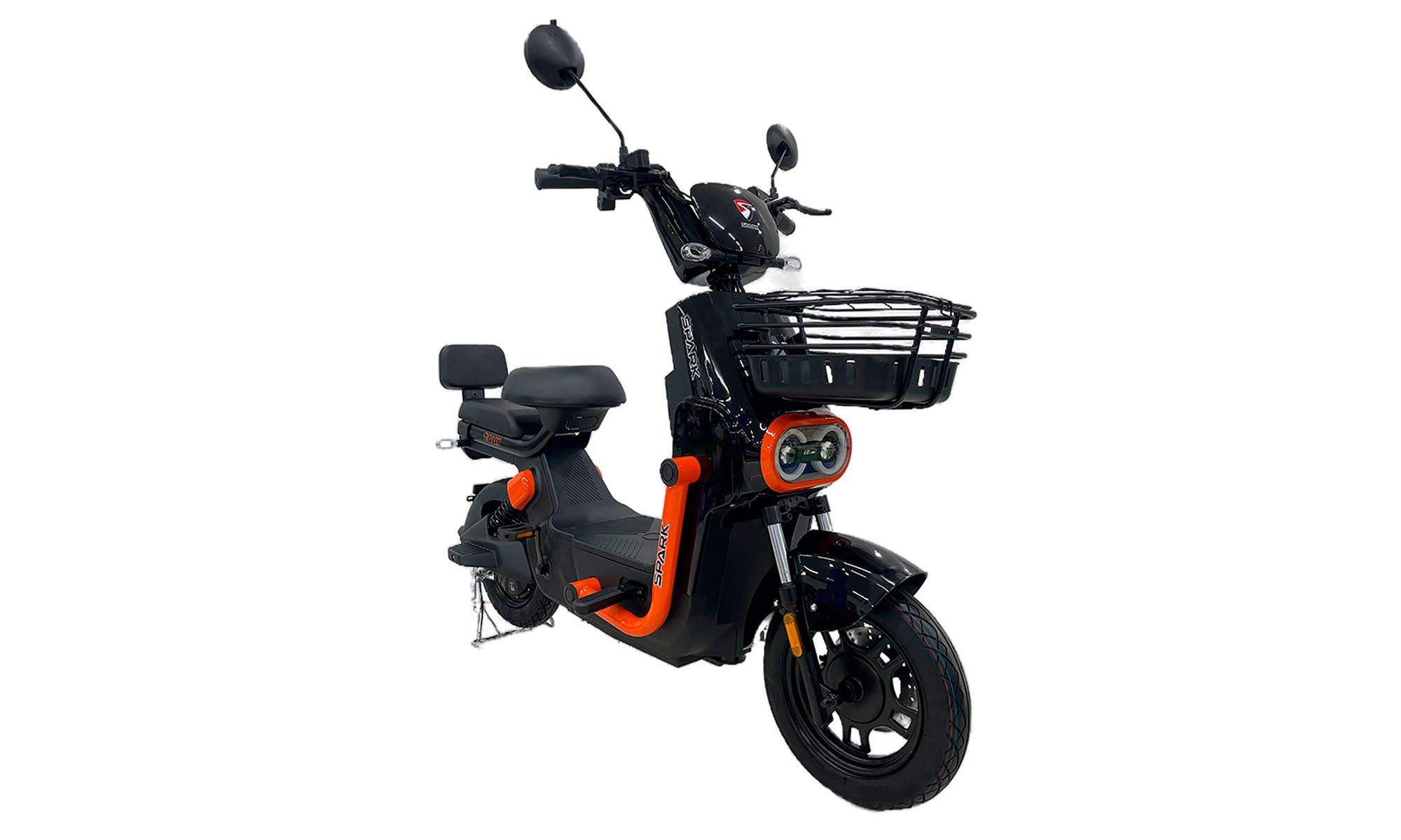 Электровелосипед SPARK TOUR 14" 60V/500W/20Ah, Чёрный с оранжевым 2