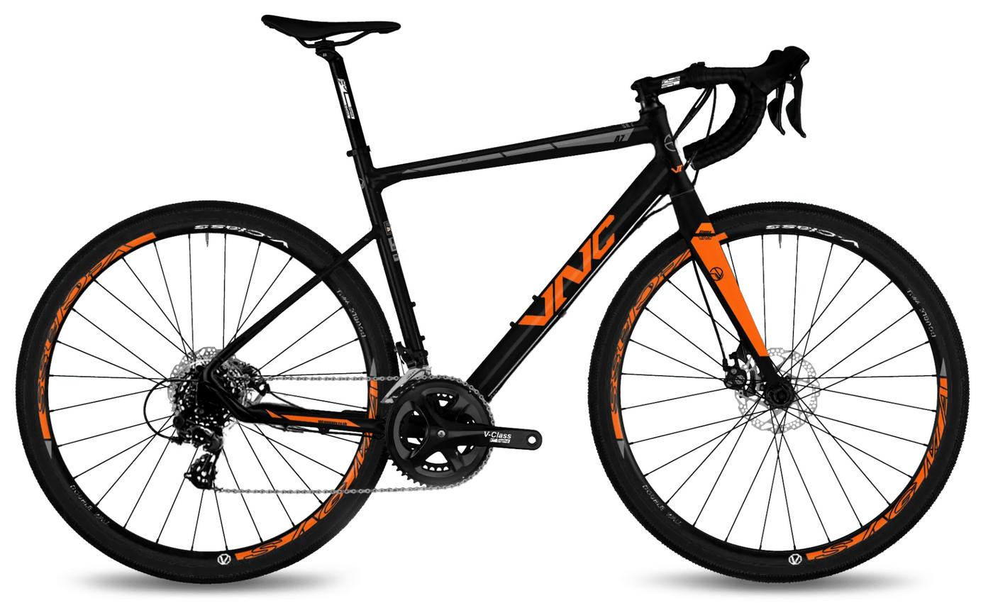 Фотография Велосипед VNC TimeRacer A7 28" размер L рама 57 см 2023 Черно-оранжевый