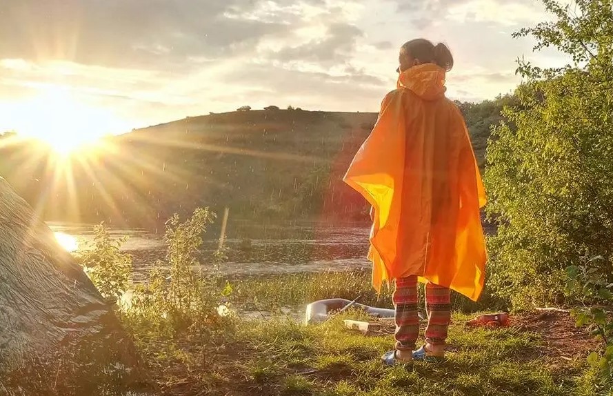 Пончо AceCamp Vinyl Rain Poncho orange 2