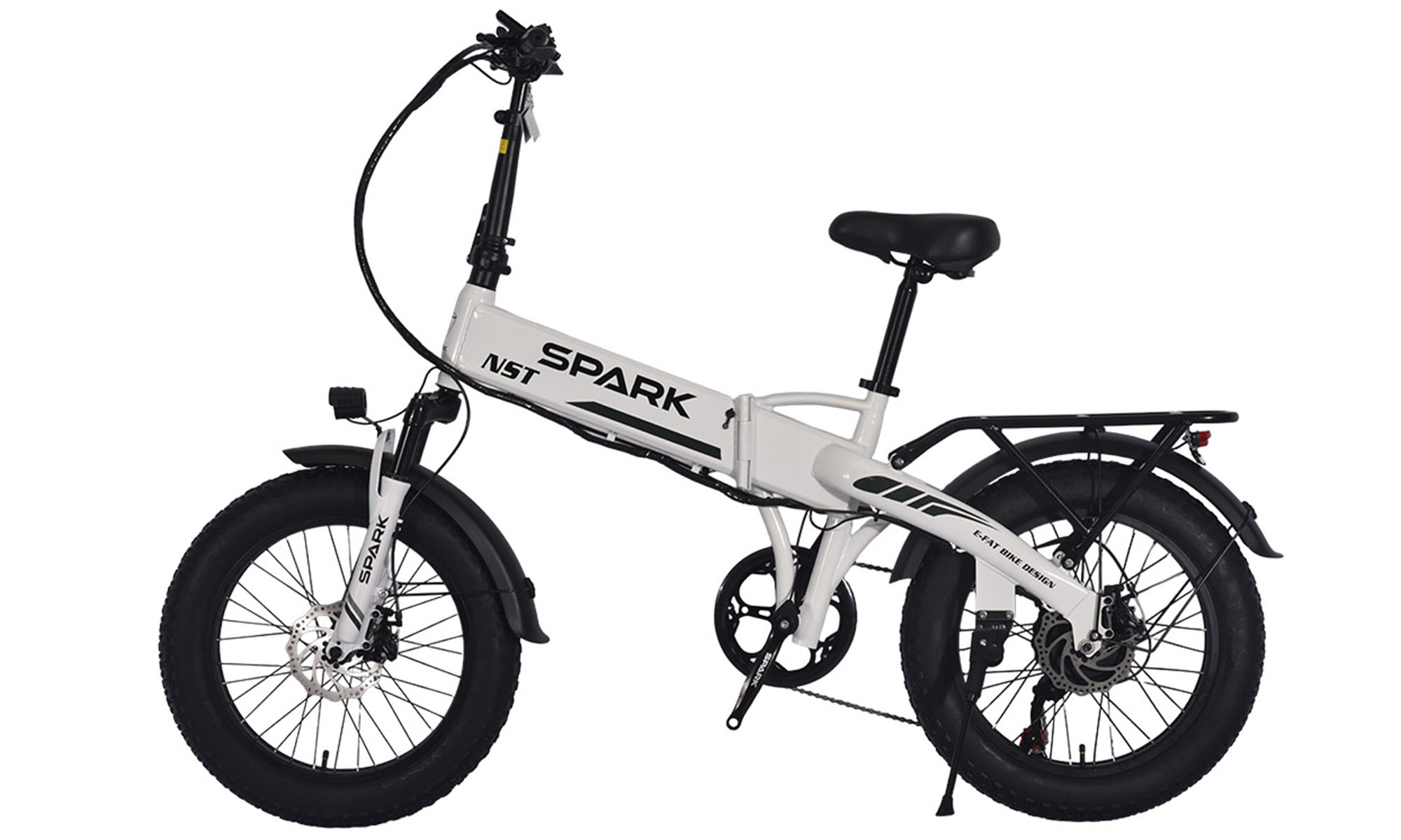 Велосипед с электромотором SPARK NST 20", размер S, рама 16", 48V/500W/17,5Ah Li-ion, Белый 