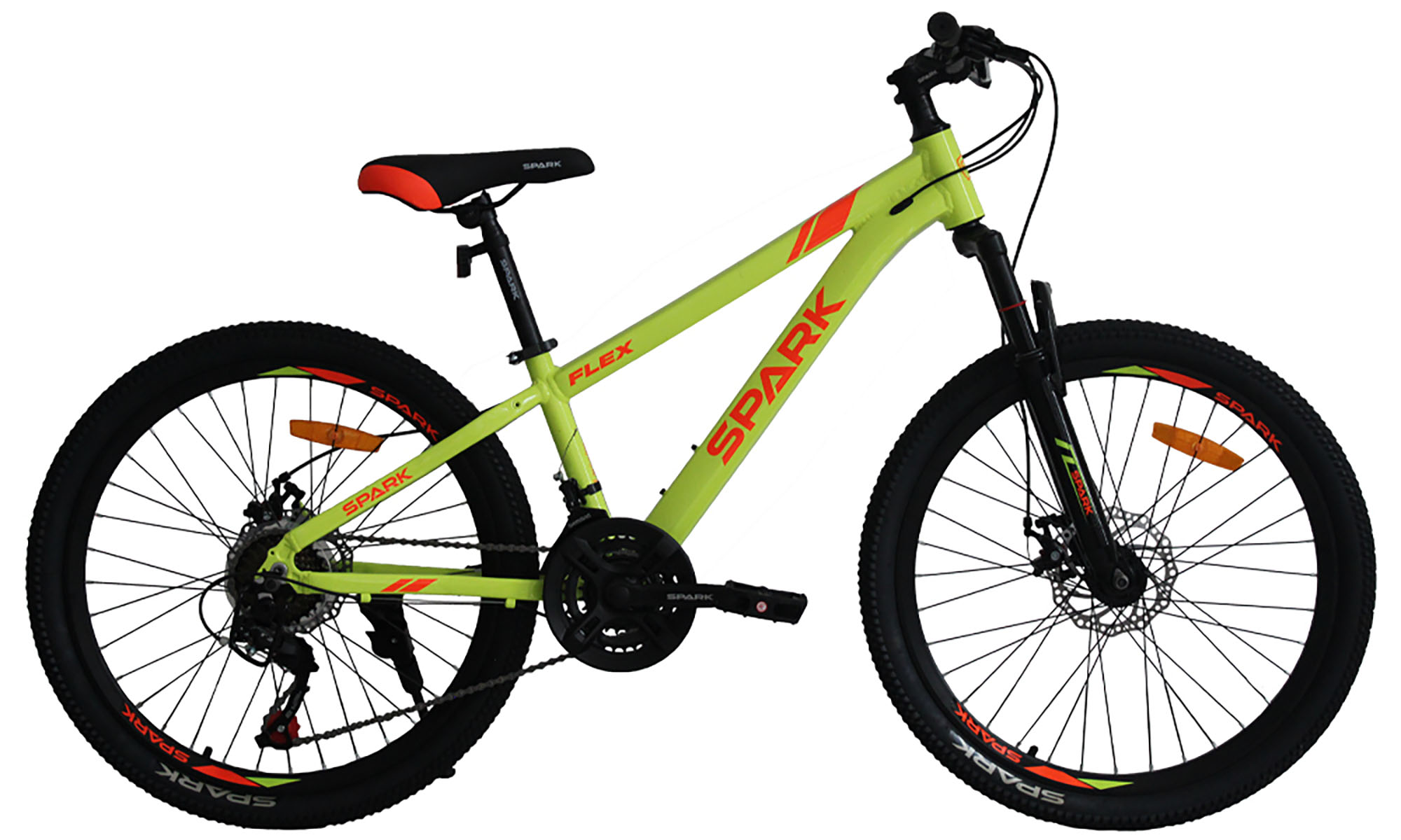 Велосипед SPARK FLEX 24", розмір XXS, рама 12", рік 2026, неоново жовтий 