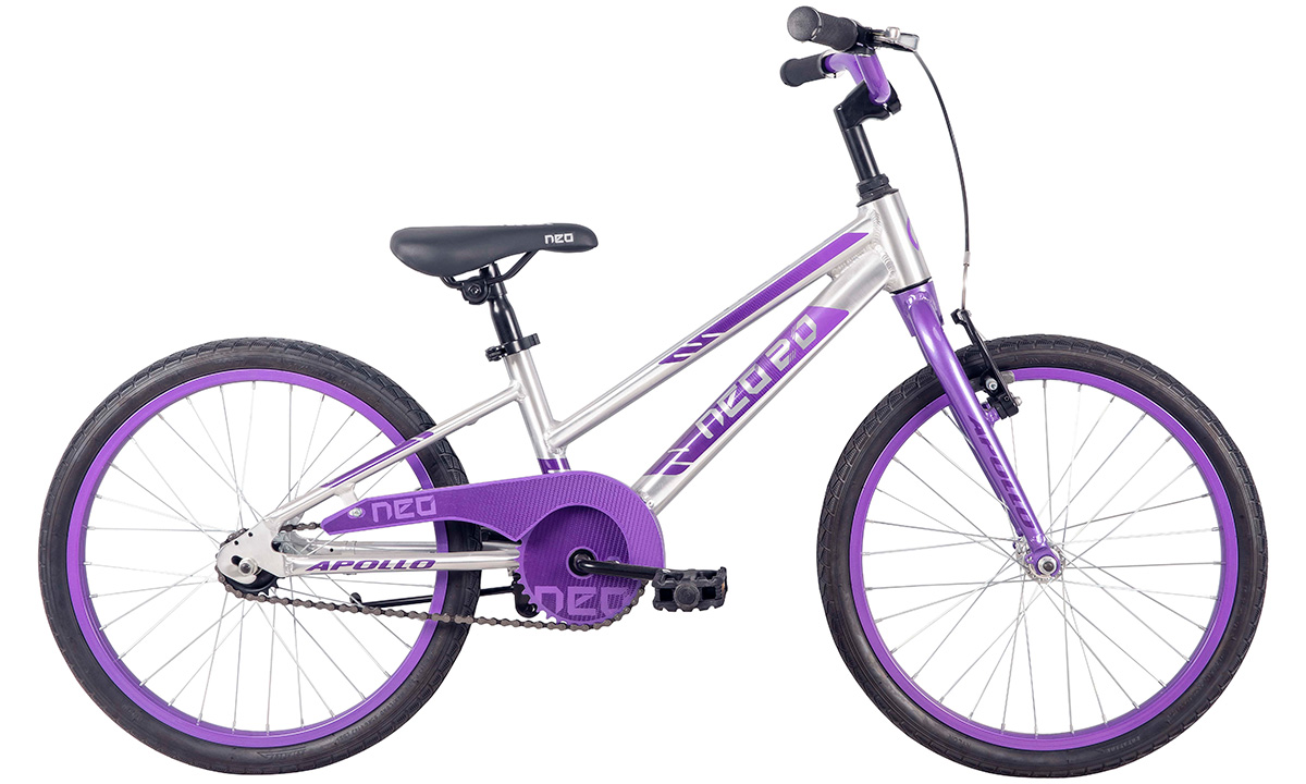 Фотография Велосипед Apollo NEO girls 20" 2021 Серо-фиолетовый