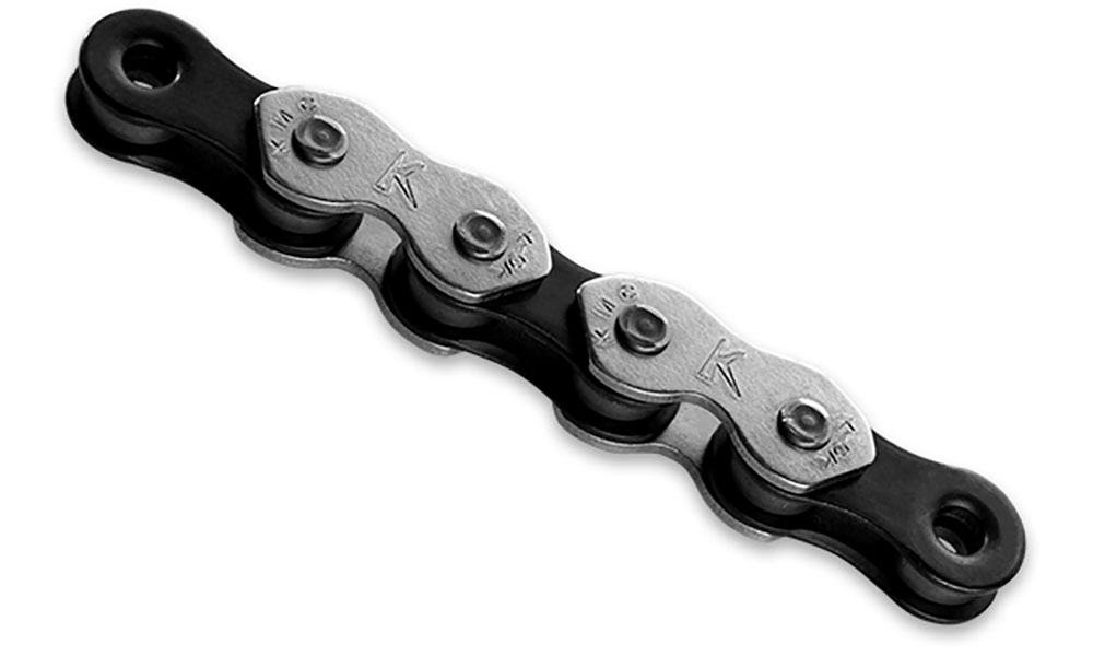 Цепь KMC K1-Wide Silver/Black 1 скорость 110 звеньев серебристый/черный + замок 2