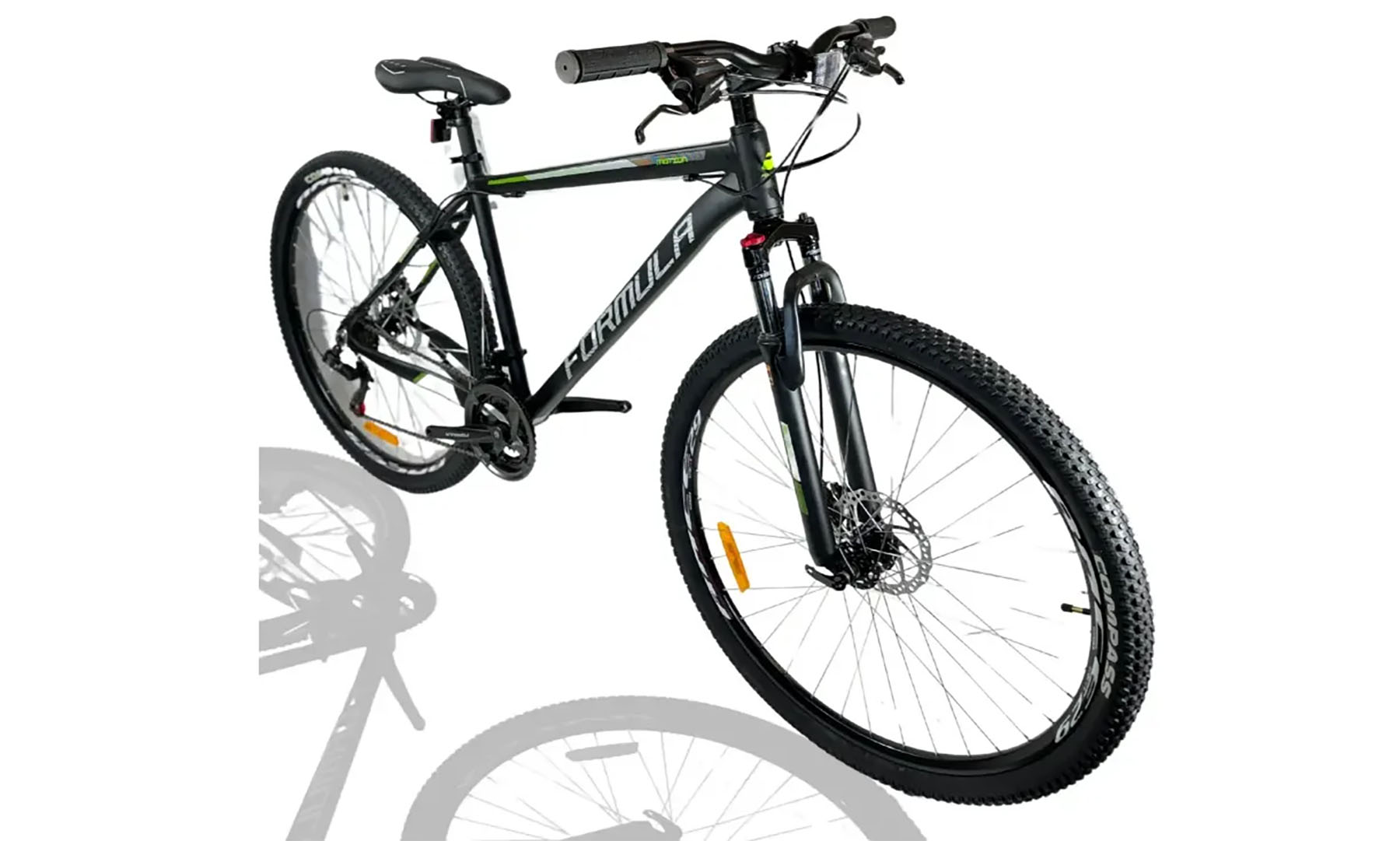 Велосипед Formula F-1 DD, 29", розмір L, рама-18,5" 2024 Shimano, чорно-зелений (матовий) 