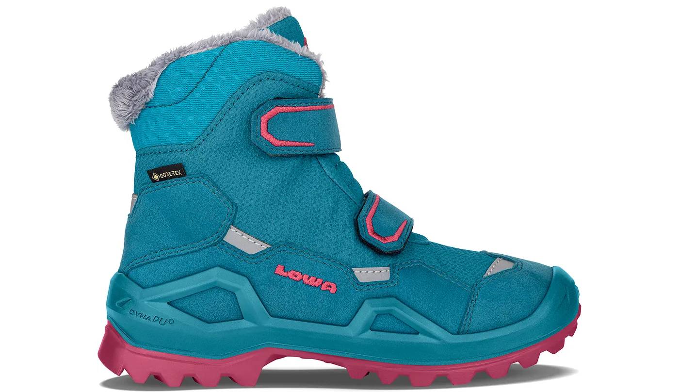 Фотография Ботинки детские LOWA Milo Evo GTX MID Jr turquoise-fuchsia размер 35.0