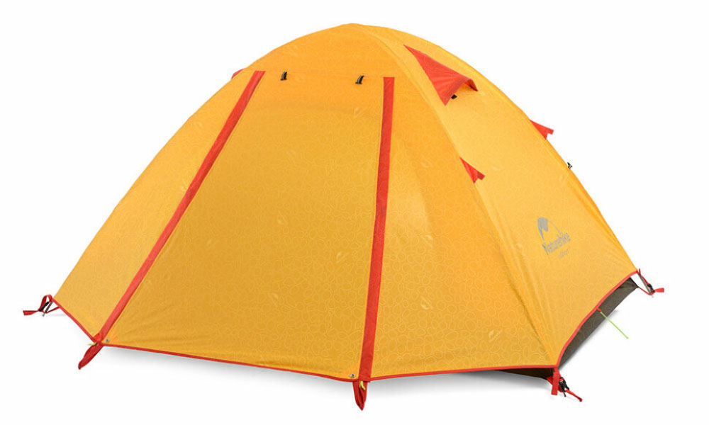 Фотография Палатка четырехместная Naturehike P-Series IV (NH18Z044-P) 210T/65D, оранжевая