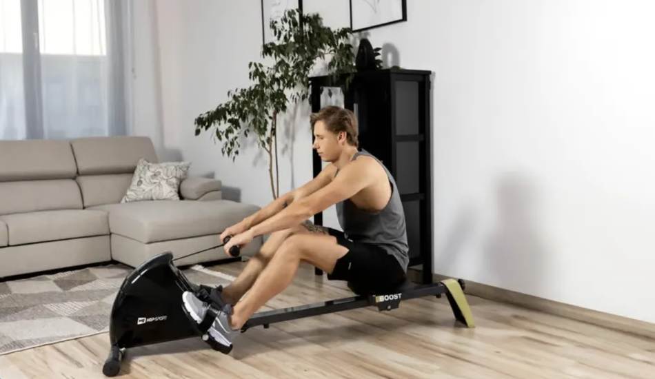 Гребной тренажер Hop-Sport HS-030R Boost золотистый 3