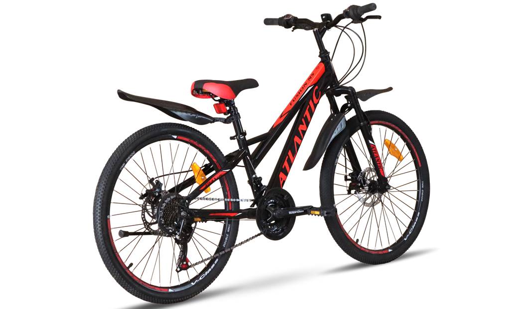Фотография Велосипед Atlantic Fusion NS 24" размер XXS рама 12 2024 Черно-красный 2