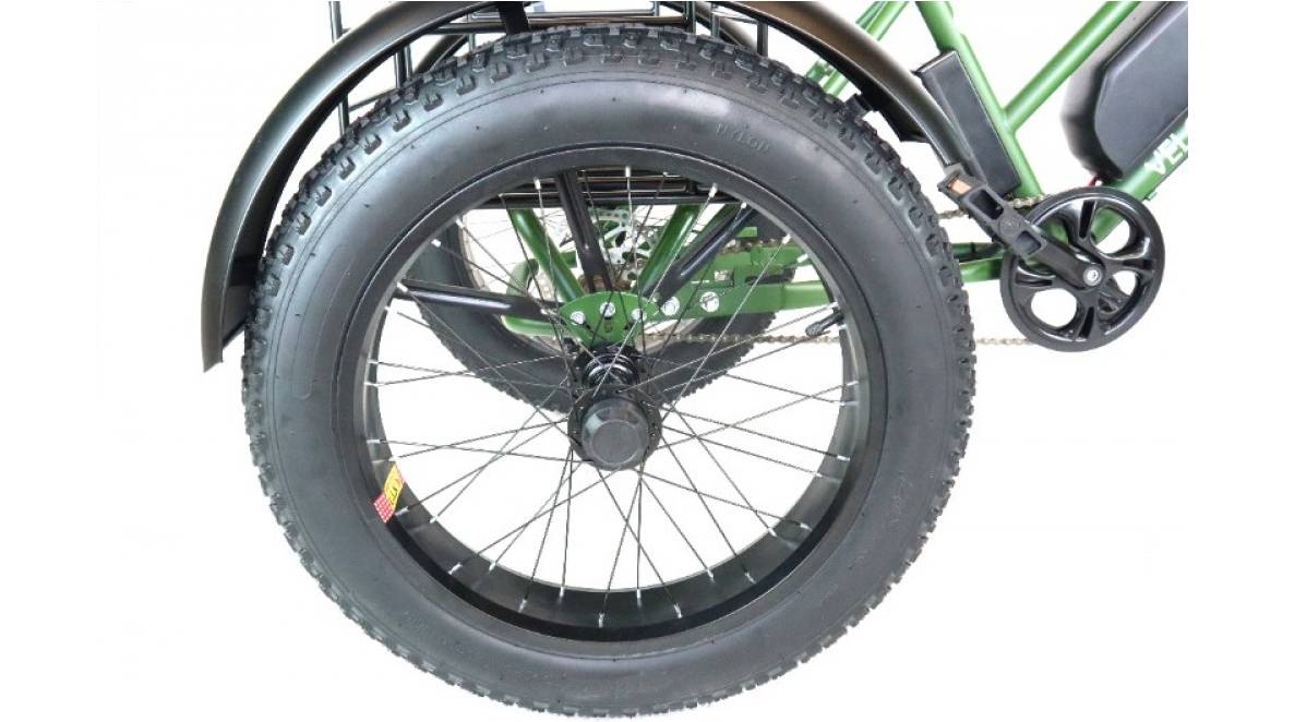 Фотографія Триколісний електровелосипед VELOMOTOR CARGO 500W 36V 18Ah зелений 7