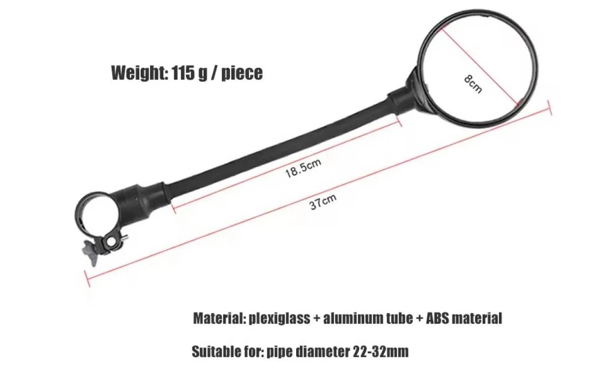 Зеркало DN эластичная опора. черный 2