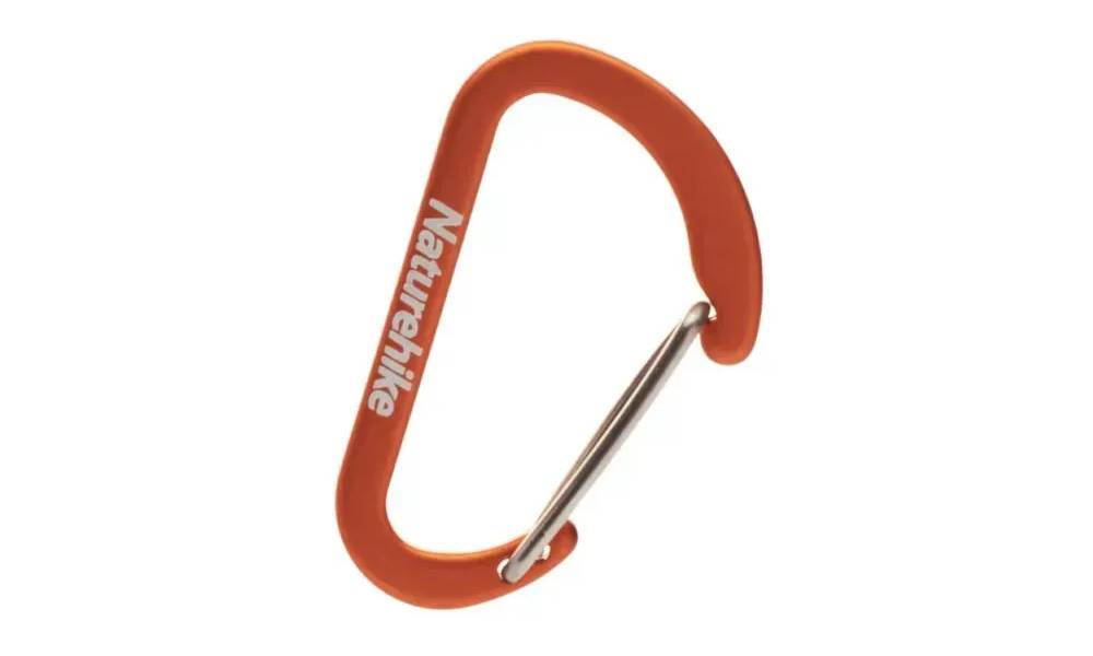 Карабин алюминиевый Naturehike D-type NH15A004-H, 4 см, красный (2 шт.) 