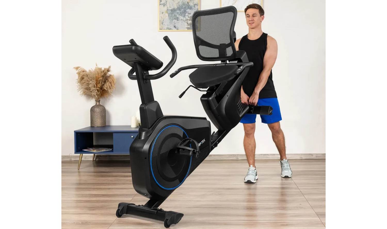 Горизонтальный велотренажер Gymtek XBR6000 электромагнитный синий 18