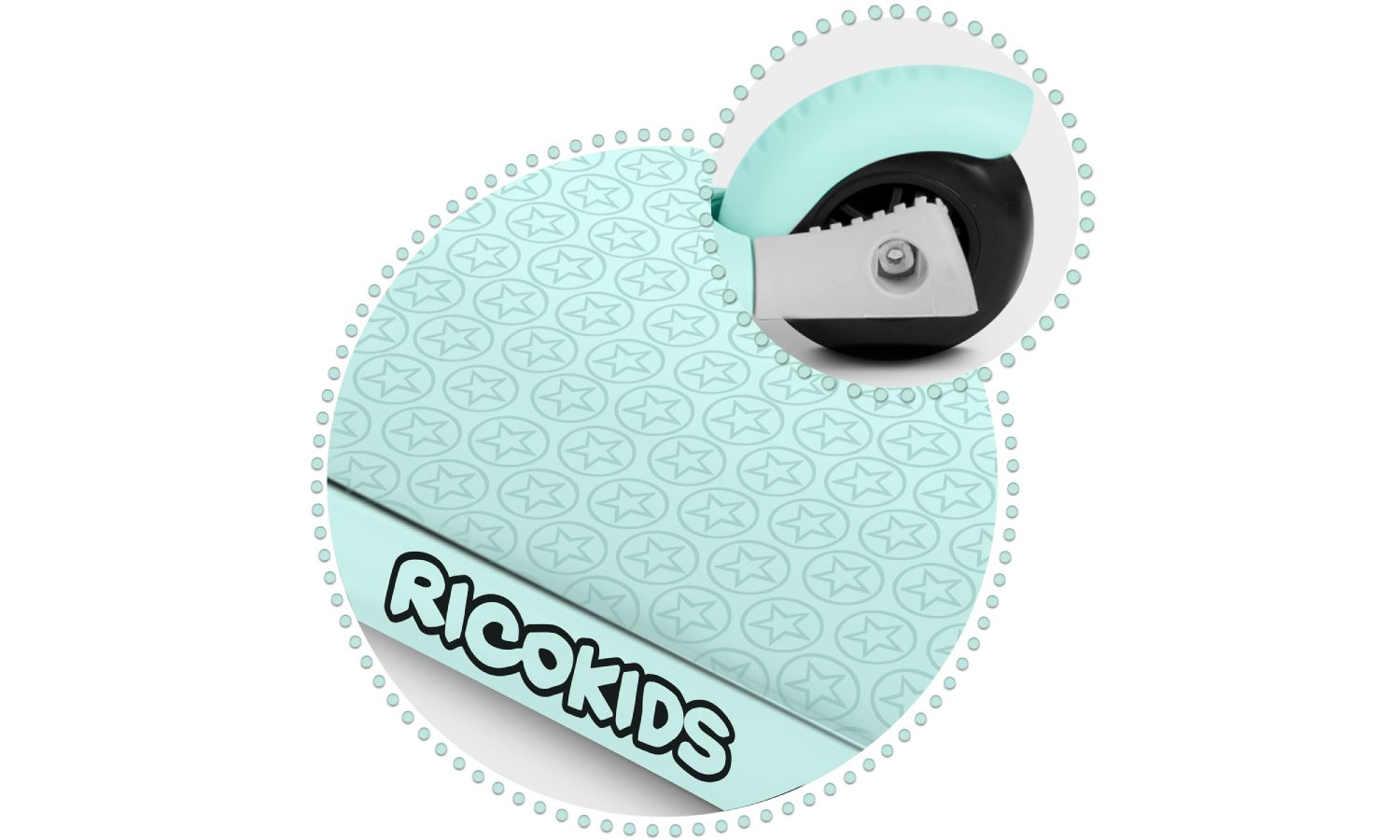 Самокат детский трехколесный Ricokids Buggy мятный 9