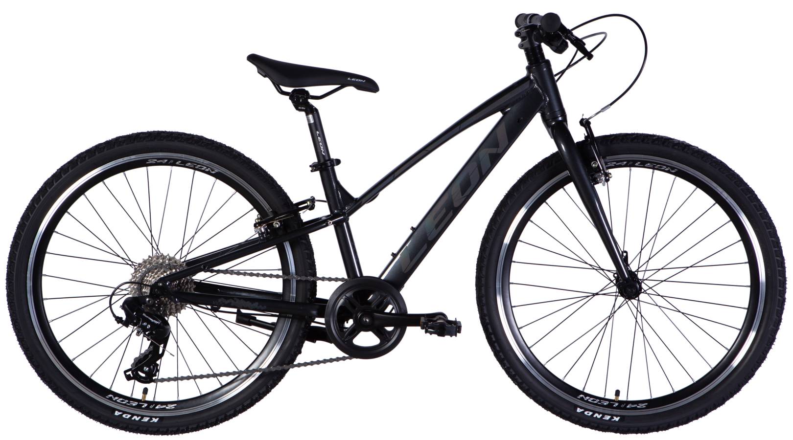Велосипед Leon JUNIOR Vbr CS 24", размер XXS, рама 12", 2025, черный 