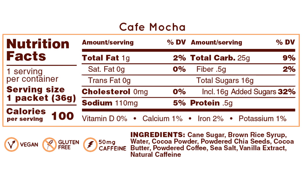 Гель энергетический HUMA Café Mocha с кофеином 42 г Кофе 2