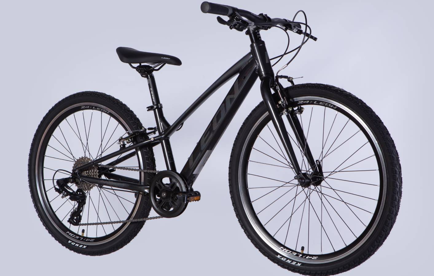 Велосипед Leon JUNIOR Vbr CS 24", размер XXS, рама 12", 2025, черный 4