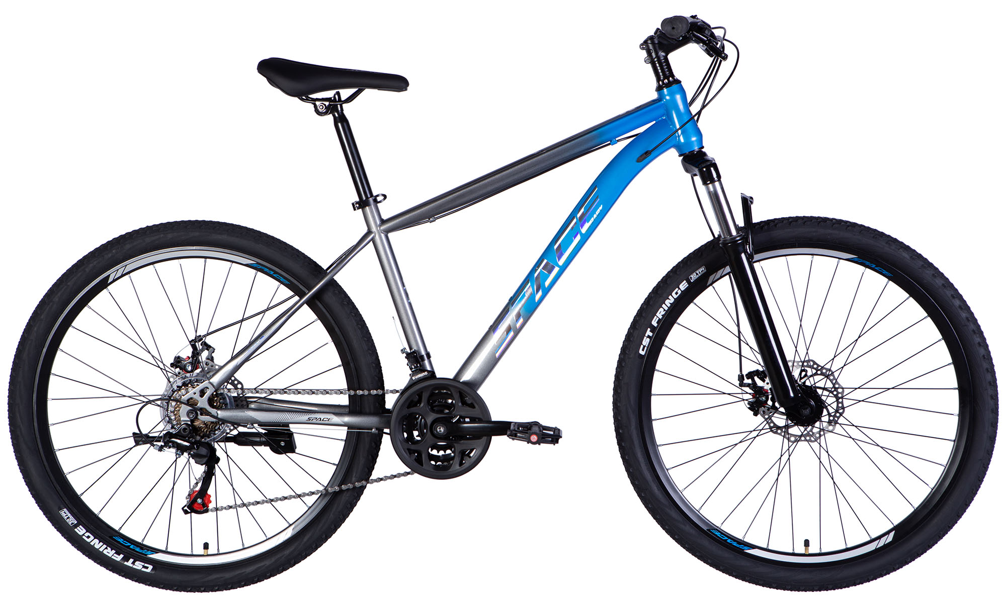 Велосипед SPACE MARS 27.5" розмір M, рама 17", 2025, синьо-сріблястий 