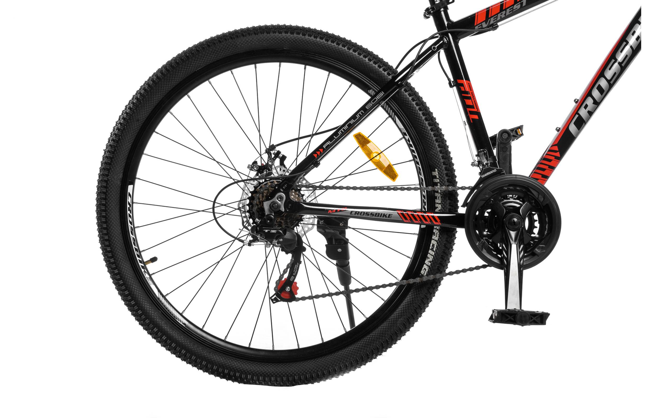 Велосипед CrossBike Everest 27,5" размер М рама 17 2022 Чёрный-Красный 2