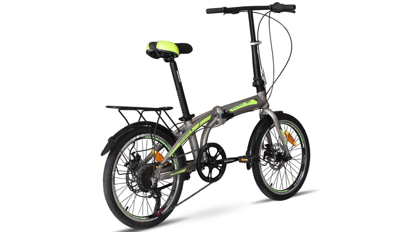 Велосипед Atlantic Citytron NX 20" 2023 Серо-зеленый 2
