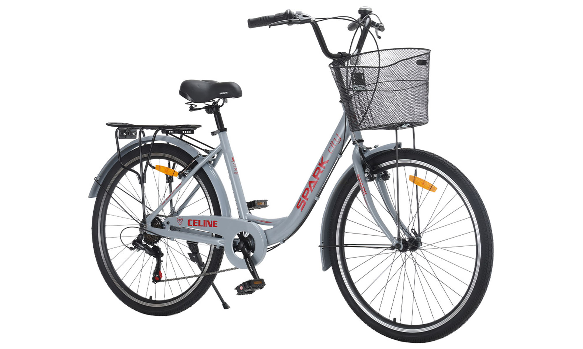 Велосипед SPARK CITY CELINE 26", размер M, рама 17", год 2026, светло-серый 4