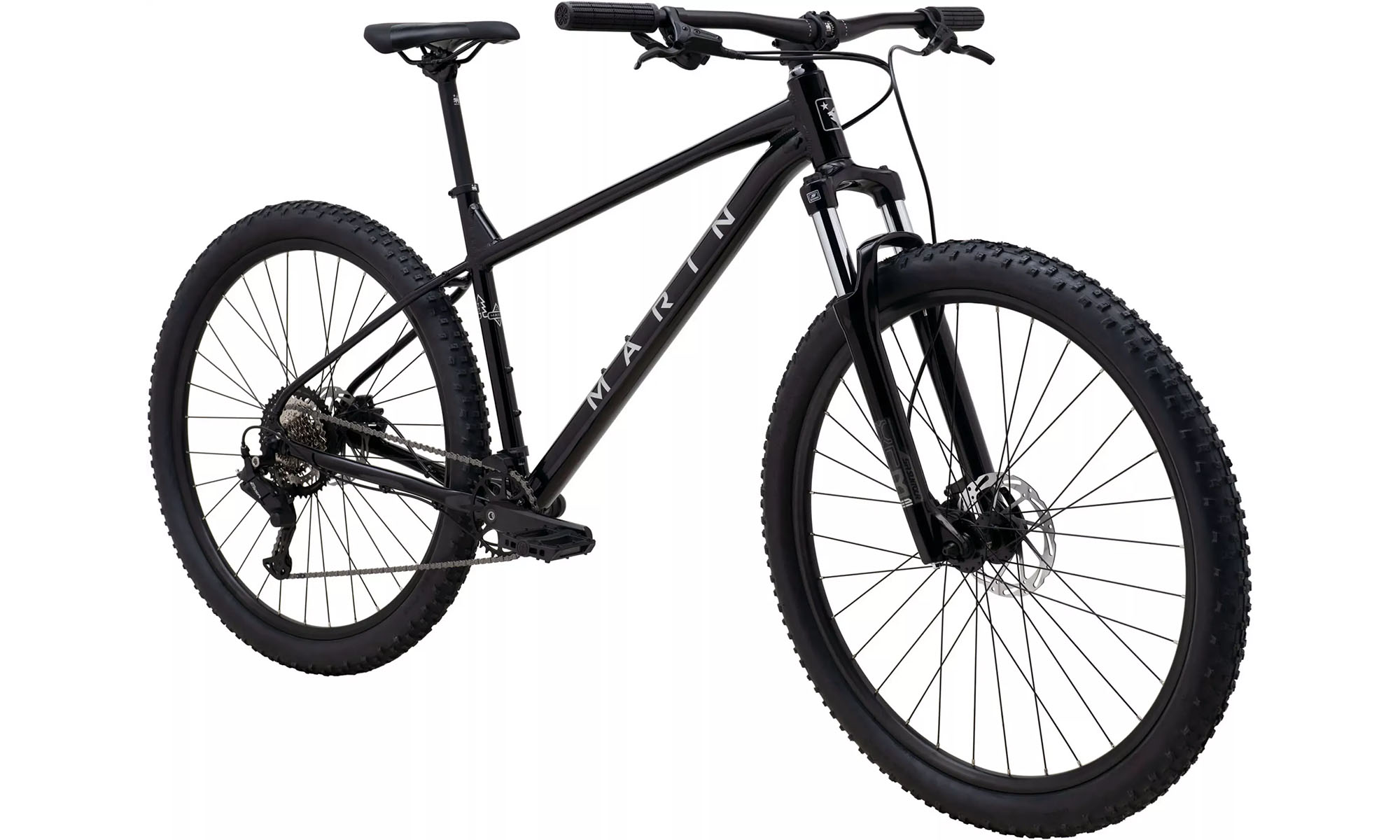 Велосипед Marin BOLINAS RIDGE 2, 29", размер M, год 2026, черный с серебристым 2