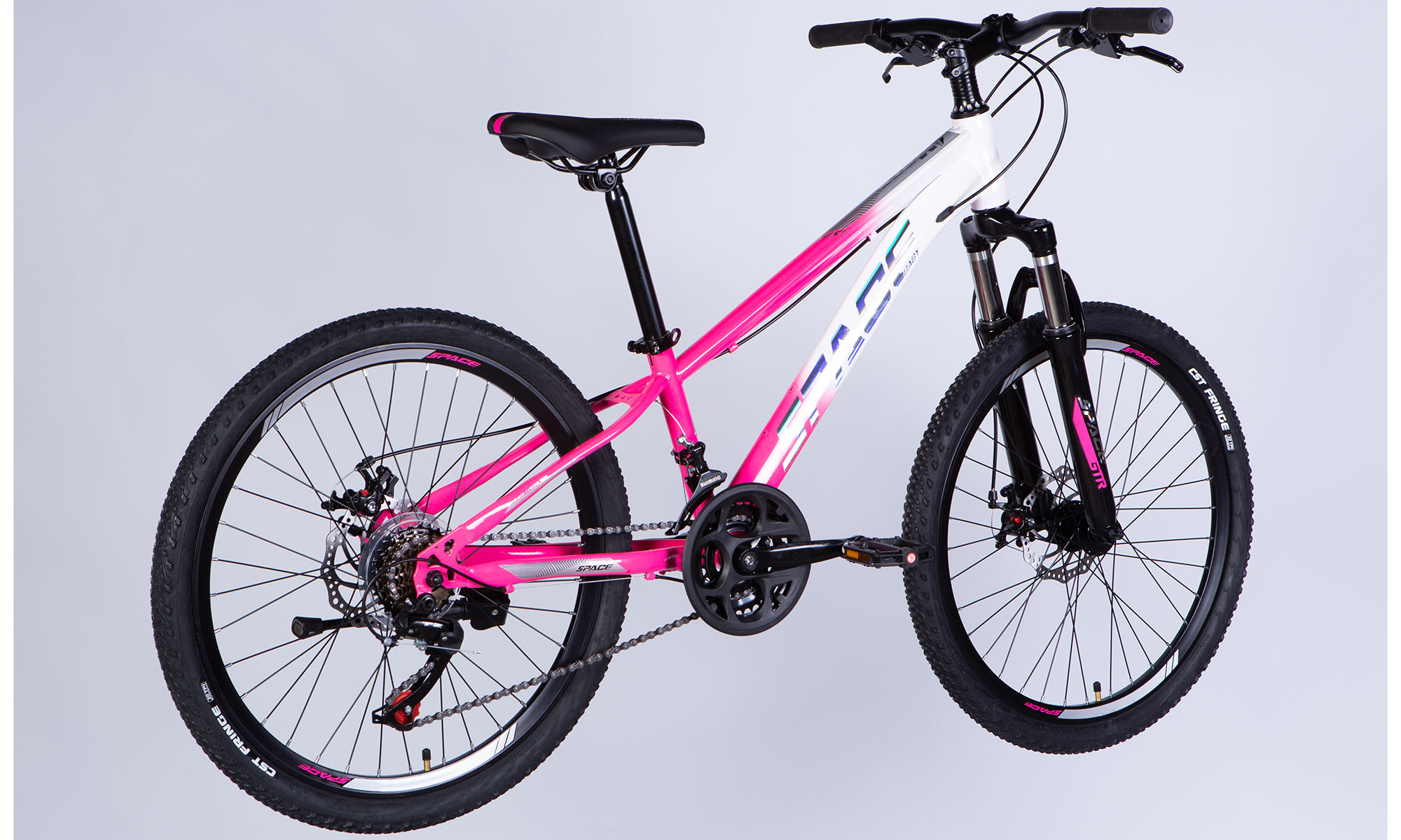 Велосипед SPACE MARS DD FR 24", ST, розмір XXS, рама-11", 2025, рожево-білий 3