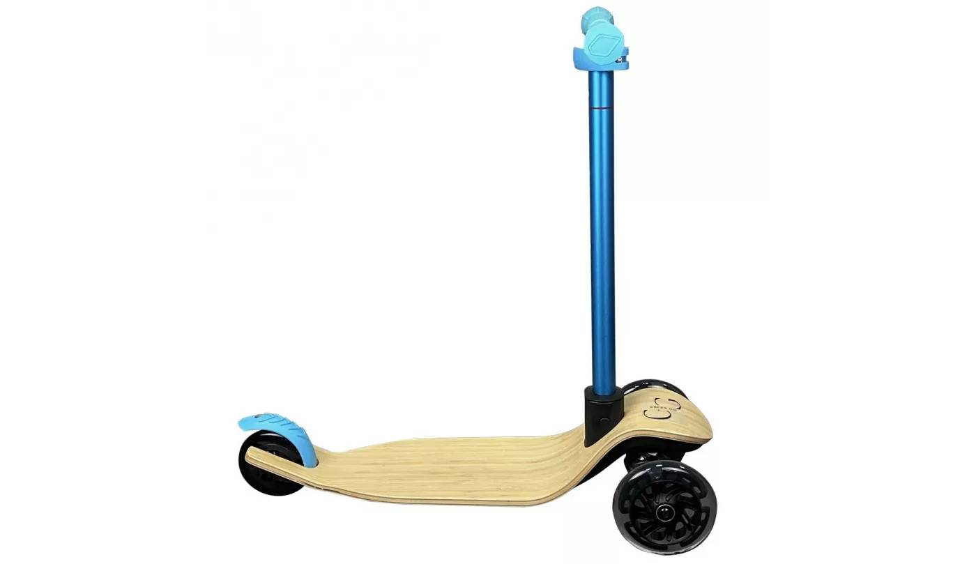 Самокат детский 3х колесный GreenGo Wood Blue 3