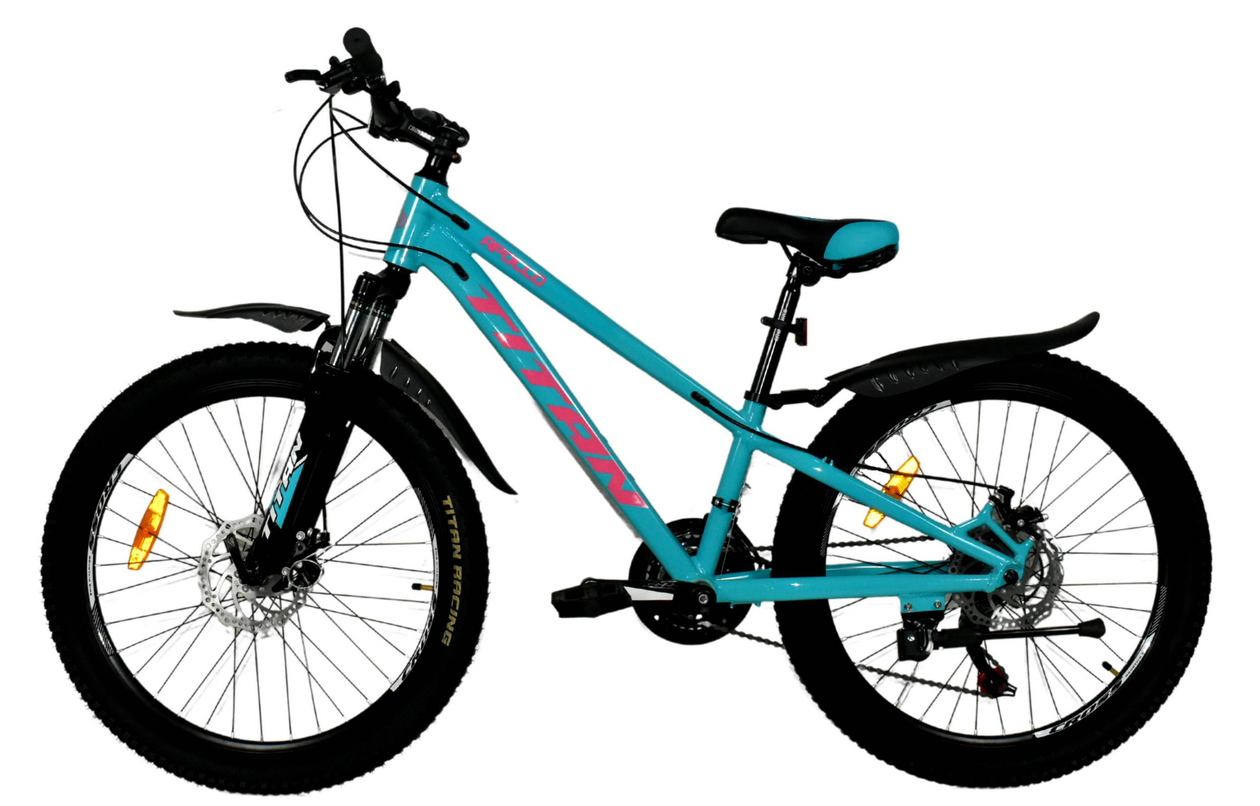 Фотография Велосипед Titan APOLLO 26" размер XS размер 13 2022 Бирюзовый-Розовый 2