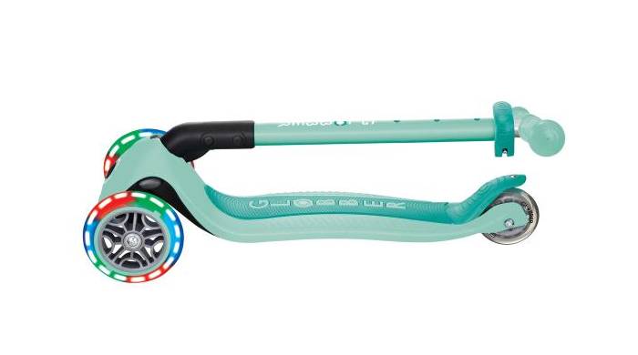 Самокат GLOBBER PRIMO FOLDABLE LIGHTS, мятный, колеса с подсветкой, 3+ 7