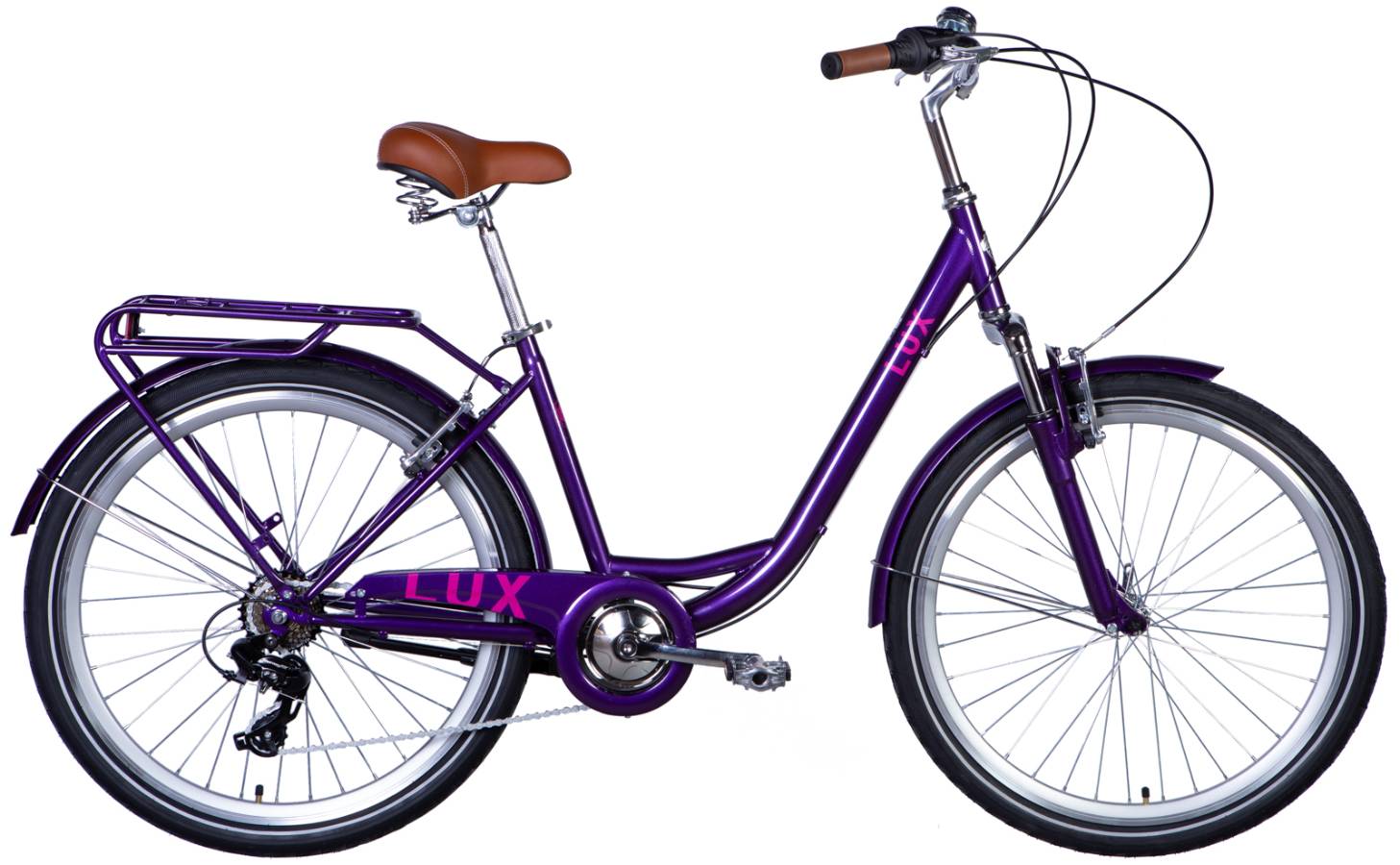 Фотографія Велосипед Dorozhnik LUX AM Vbr 26" размер М рама 17" 2024 Сливовый