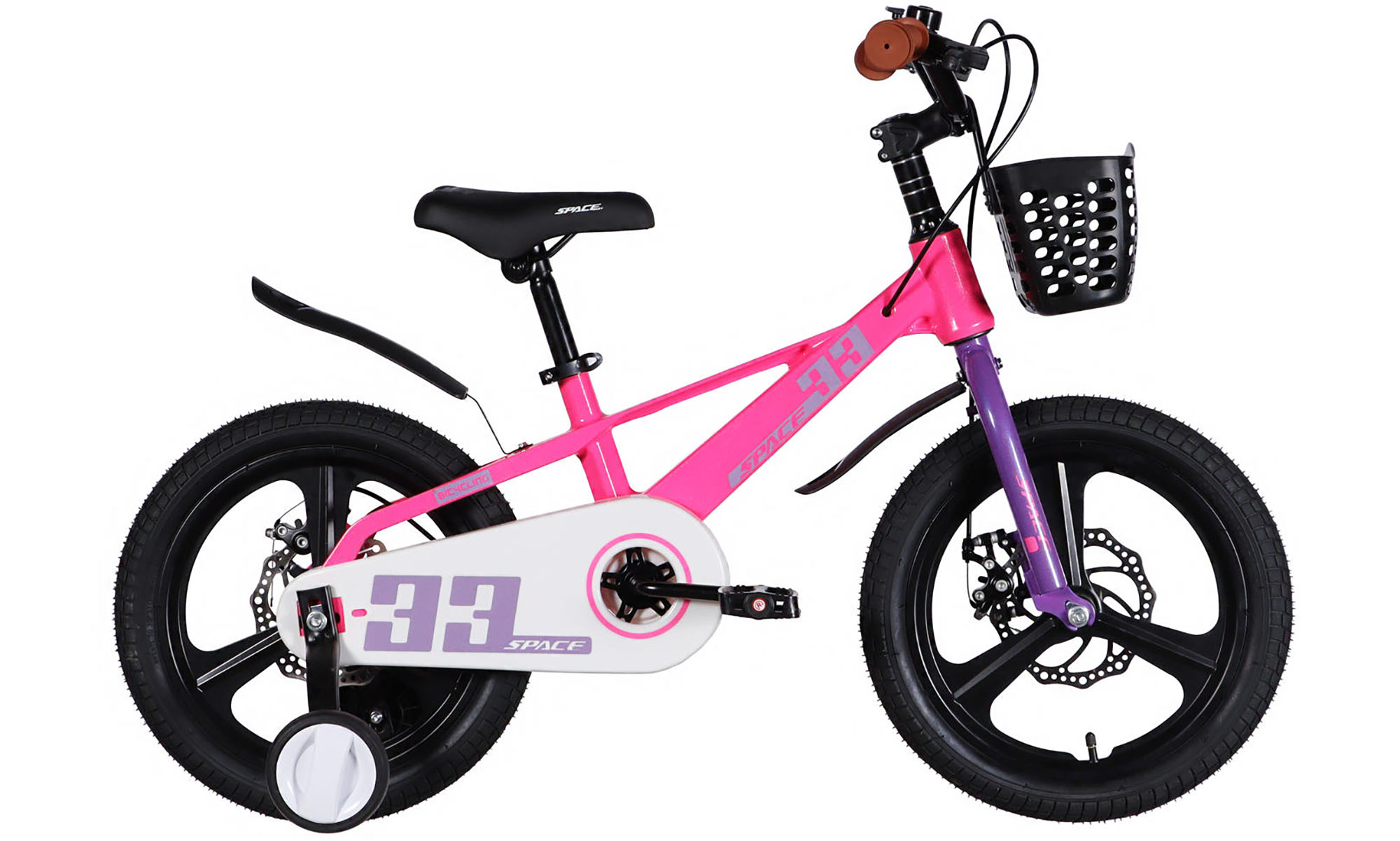 Велосипед SPACE KID ORION DD 16", размер XXS, рама-9", год 2026, розовый с фиолетовым Велосипед SPACE KID ORION DD 16", размер XXS, рама-9", год 2026, розовый с фиолетовым