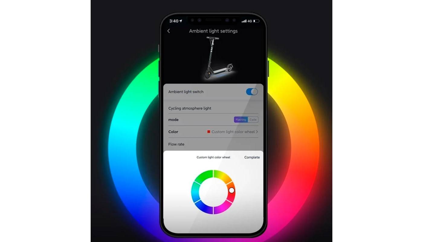Электросамокат OKAI ES20-NEON 9" 300(600)W, 9.8Ah, NFC, App, черный 2 Электросамокат OKAI ES20-NEON 9" 300(600)W, 9.8Ah, NFC, App, черный 2