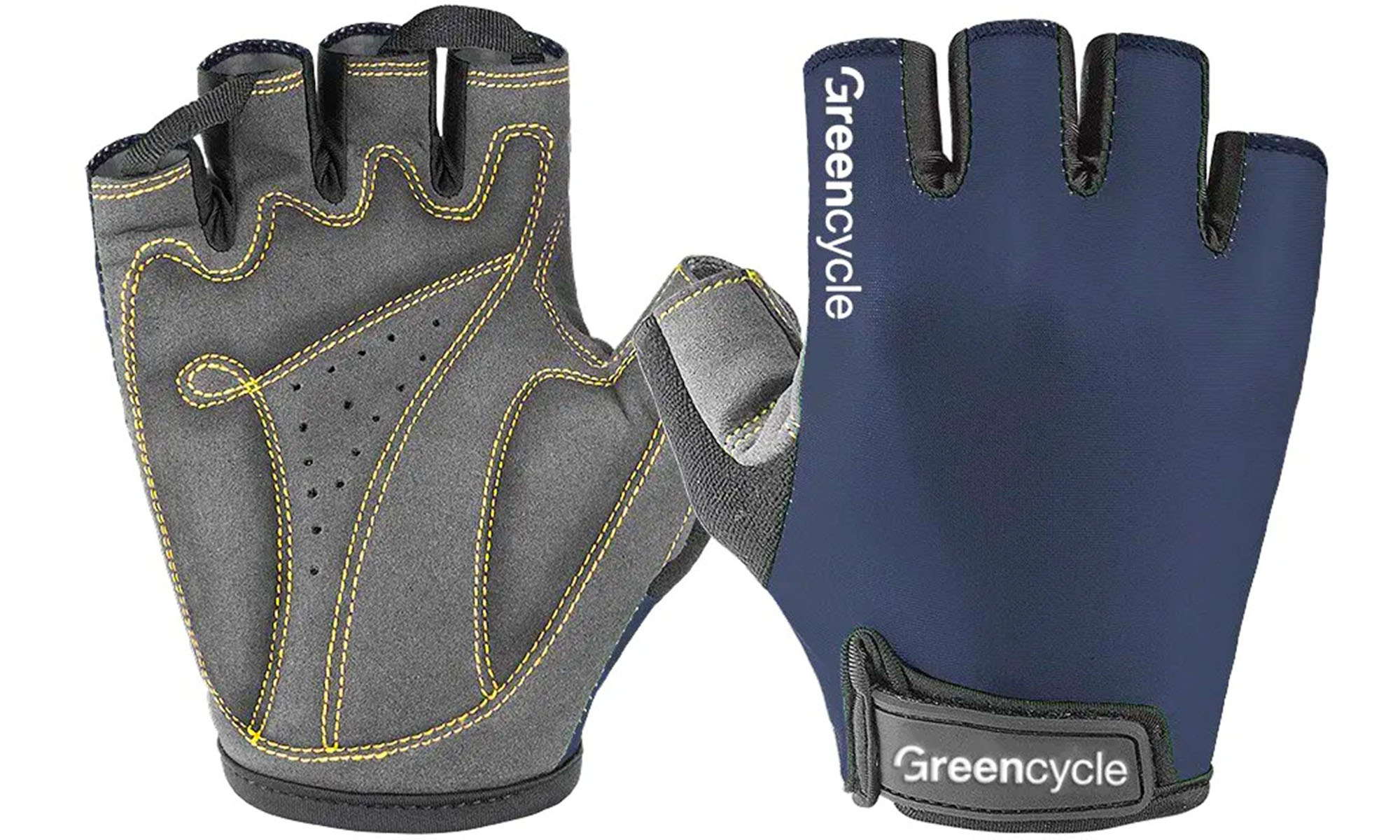Перчатки Green Cycle Norn без пальцев, размер M, синие Перчатки Green Cycle Norn без пальцев, размер M, синие