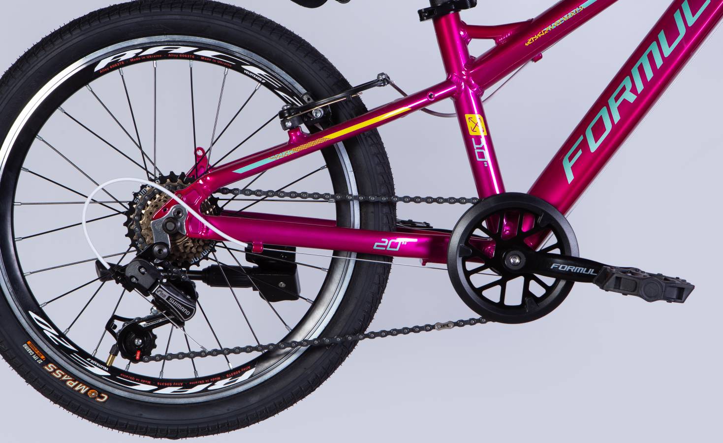 Велосипед Formula BLACKWOOD Vbr 20" рама 11" 2025 малиновий 5