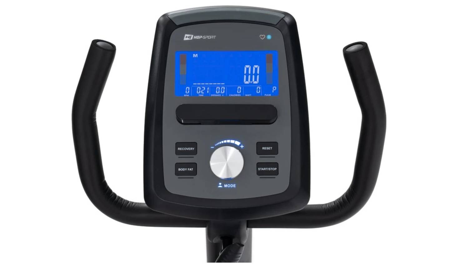 Горизонтальный велотренажер Hop-Sport HS-120L Ravel чорно-зеленый + мат 9