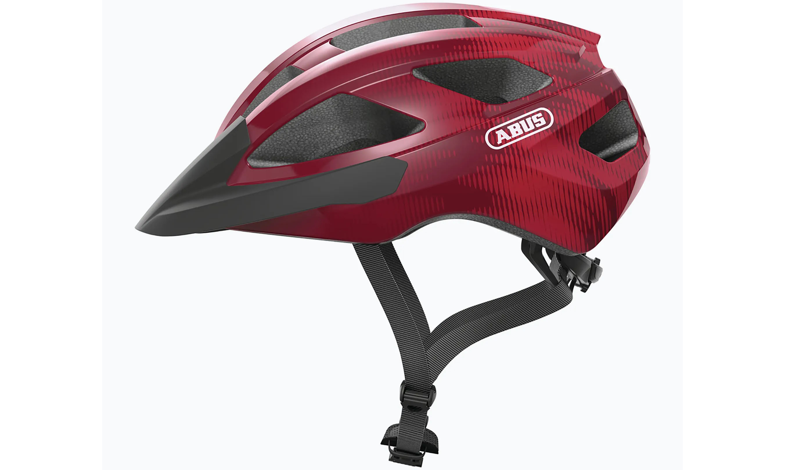 Велошлем спортивный ABUS MACATOR Bordeaux Red, размер L (58-62 см), бордовый 5