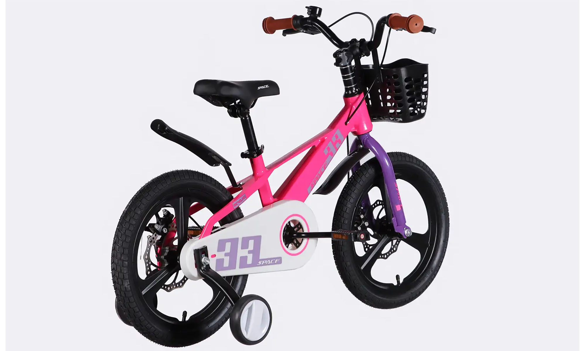 Велосипед SPACE KID ORION DD 16", размер XXS, рама-9", год 2026, розовый с фиолетовым 4