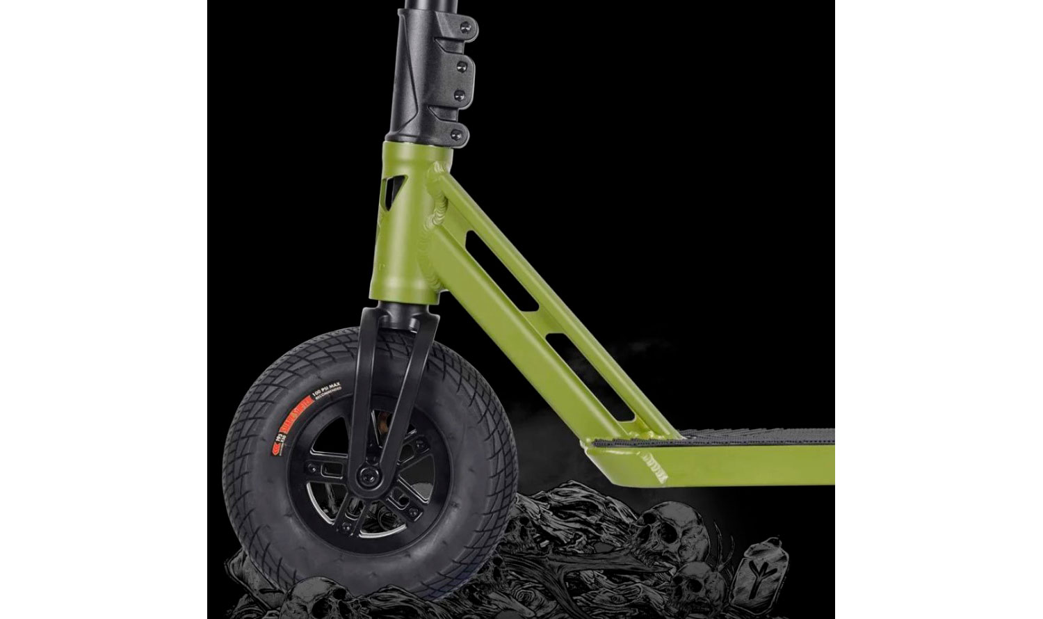 Труковий самокат Triad Shape Shifter Dirt 6" x 23"- Matte Green/Black 2