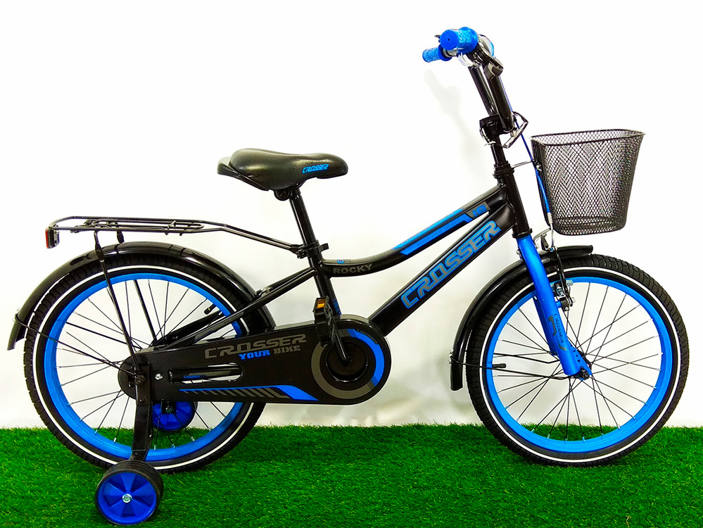 Фотография Велосипед Crosser Rocky 14" 2021 Черно-синий