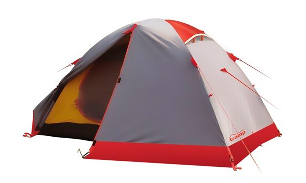 Фотография Палатка Tramp Peak 2 v.2 серо-красный