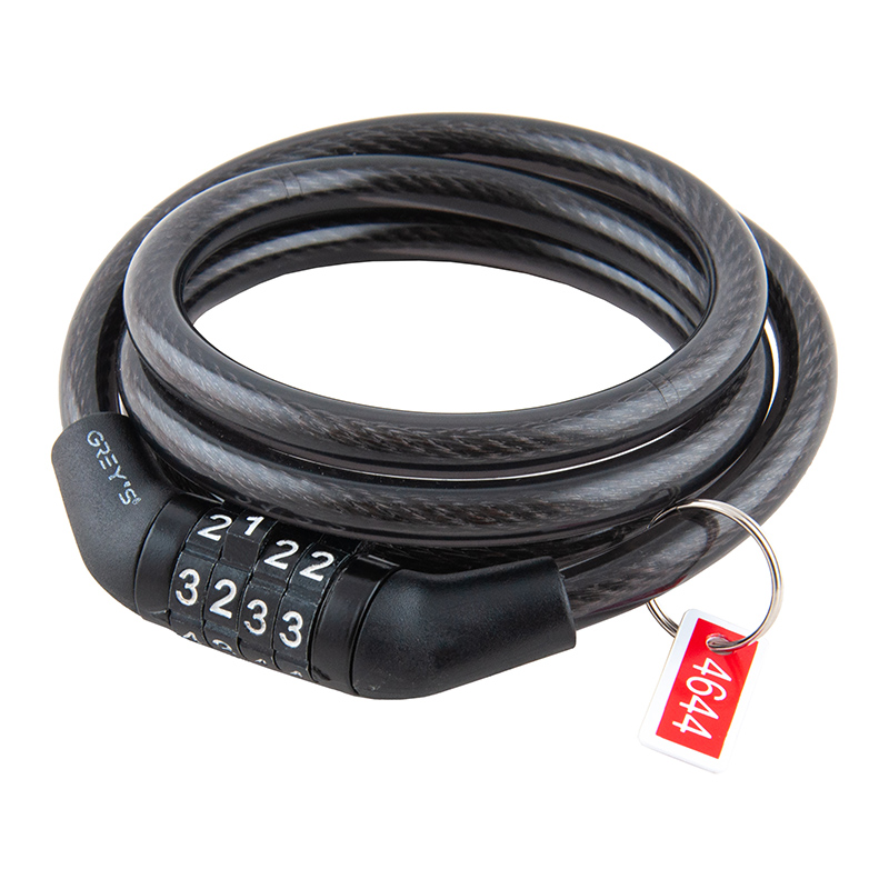 Велозамок спиральный Grey's 8*1000мм 2 Велозамок спиральный Grey's 8*1000мм 2