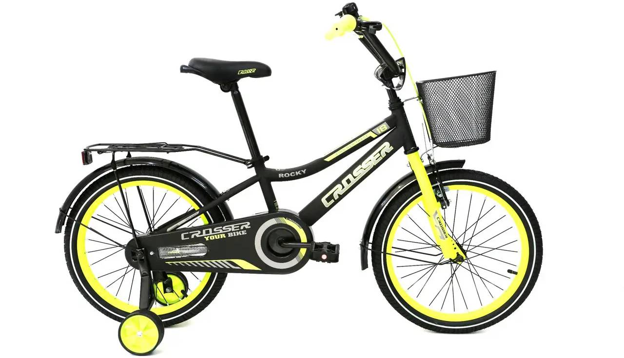 Фотография Велосипед Crosser Rocky 18" (2021)  Черно-желтый