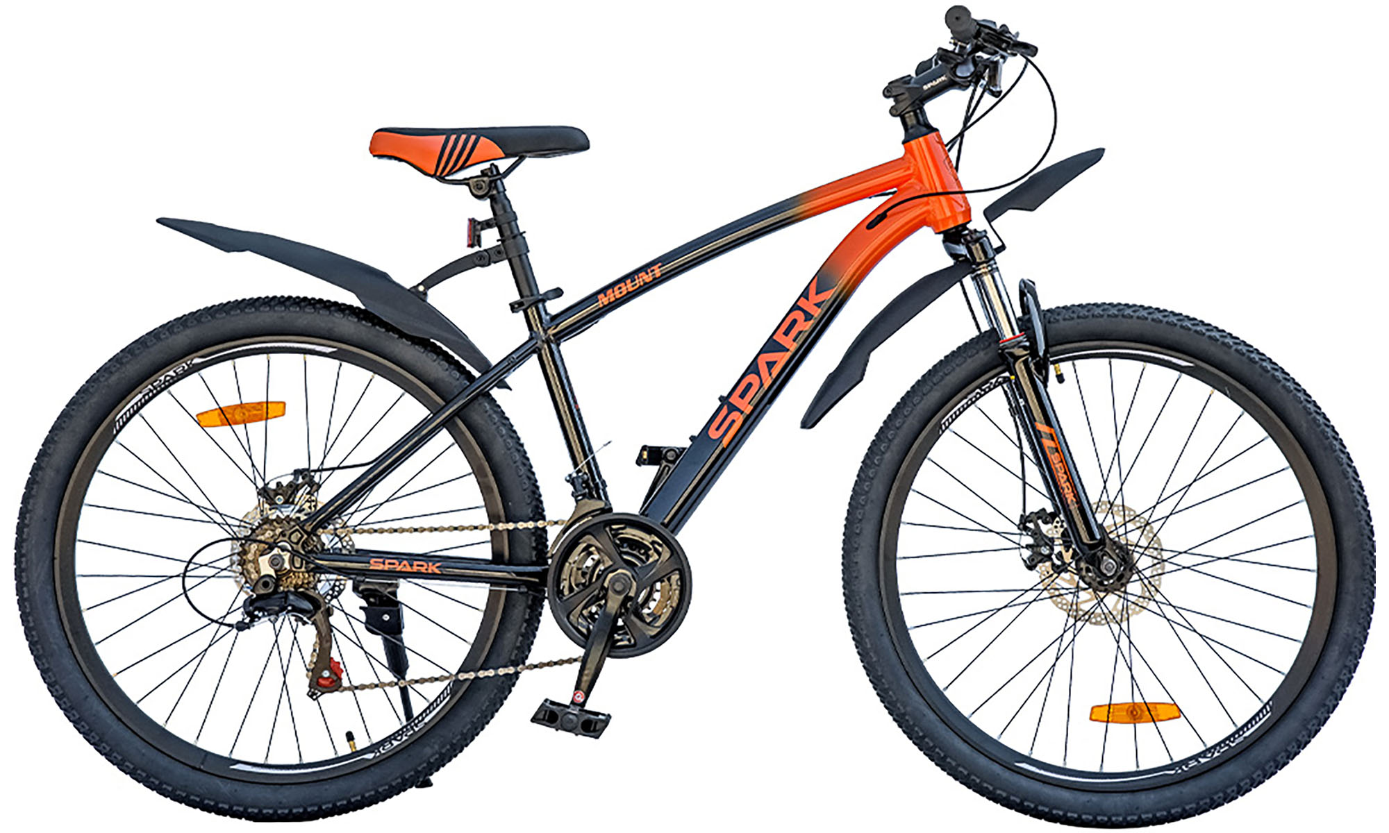 Велосипед SPARK MOUNT 26", розмір S, рама 15", рік 2025, помаранчево-чорний Велосипед SPARK MOUNT 26", розмір S, рама 15", рік 2025, помаранчево-чорний