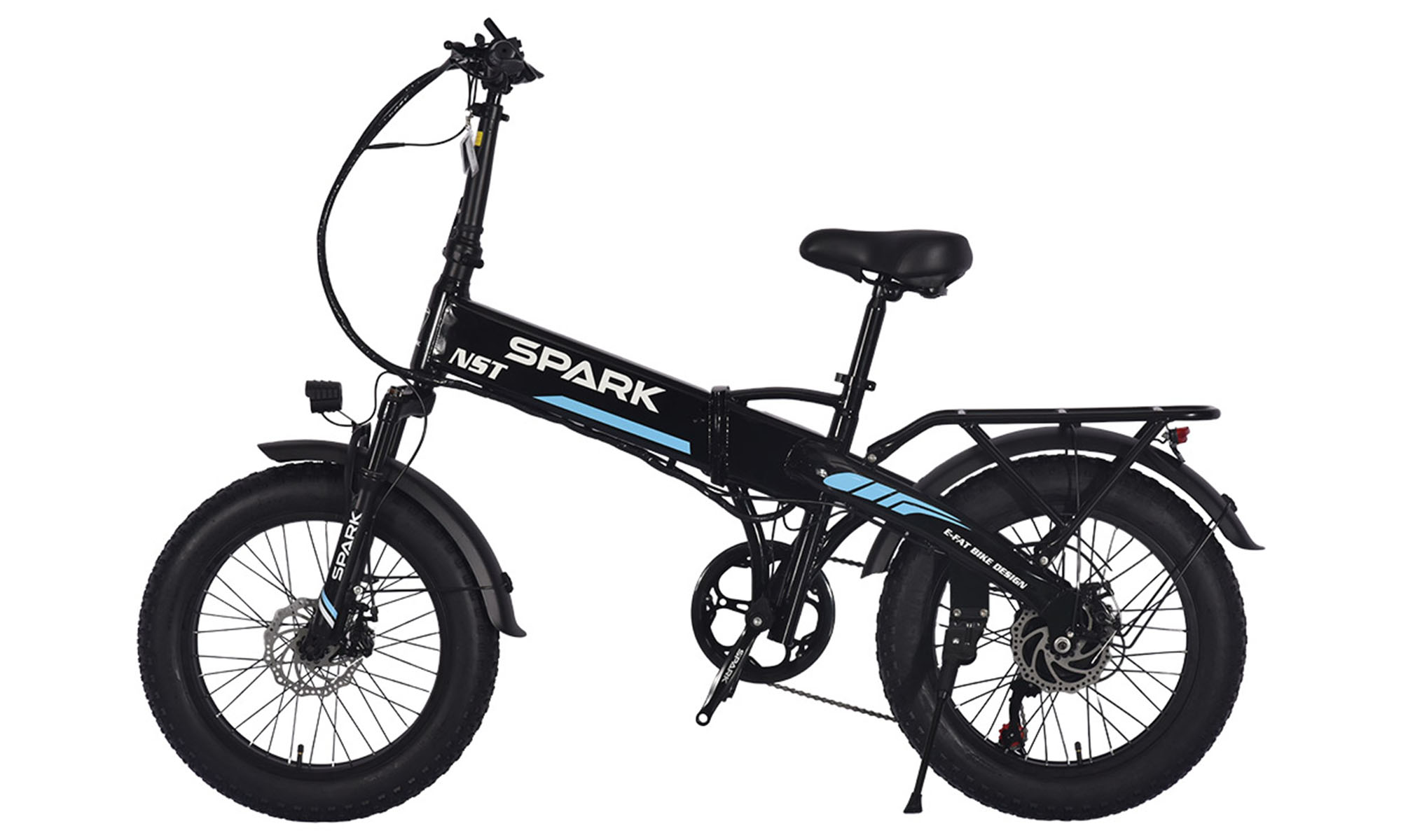 Велосипед с электромотором SPARK NST 20", размер S, рама 16", 48V/500W/17,5Ah Li-ion, черный 