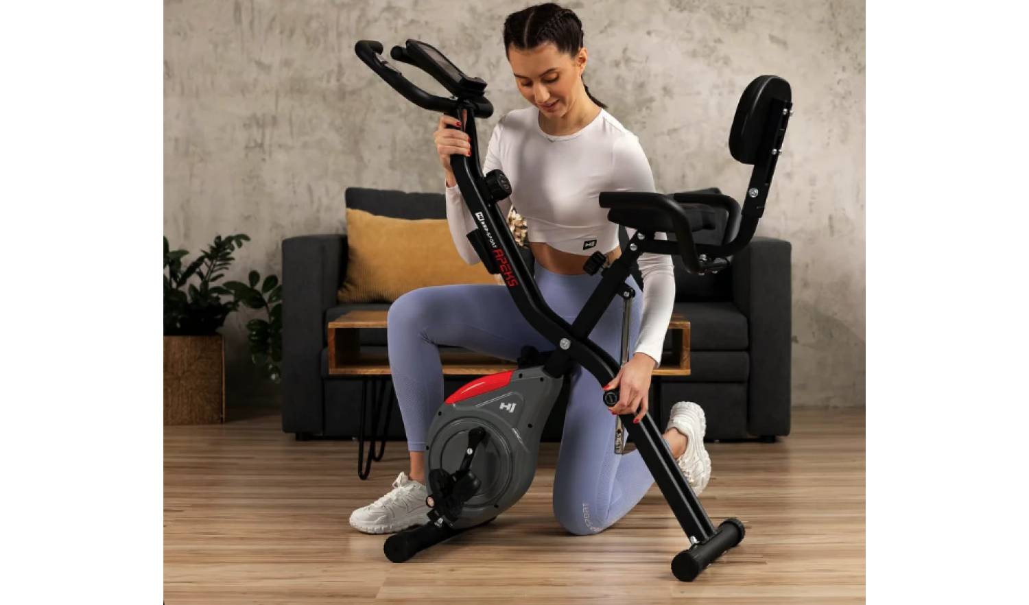 Велотренажер Hop-Sport HS-3030X Apeks X-Bike серый 6 Велотренажер Hop-Sport HS-3030X Apeks X-Bike серый 6